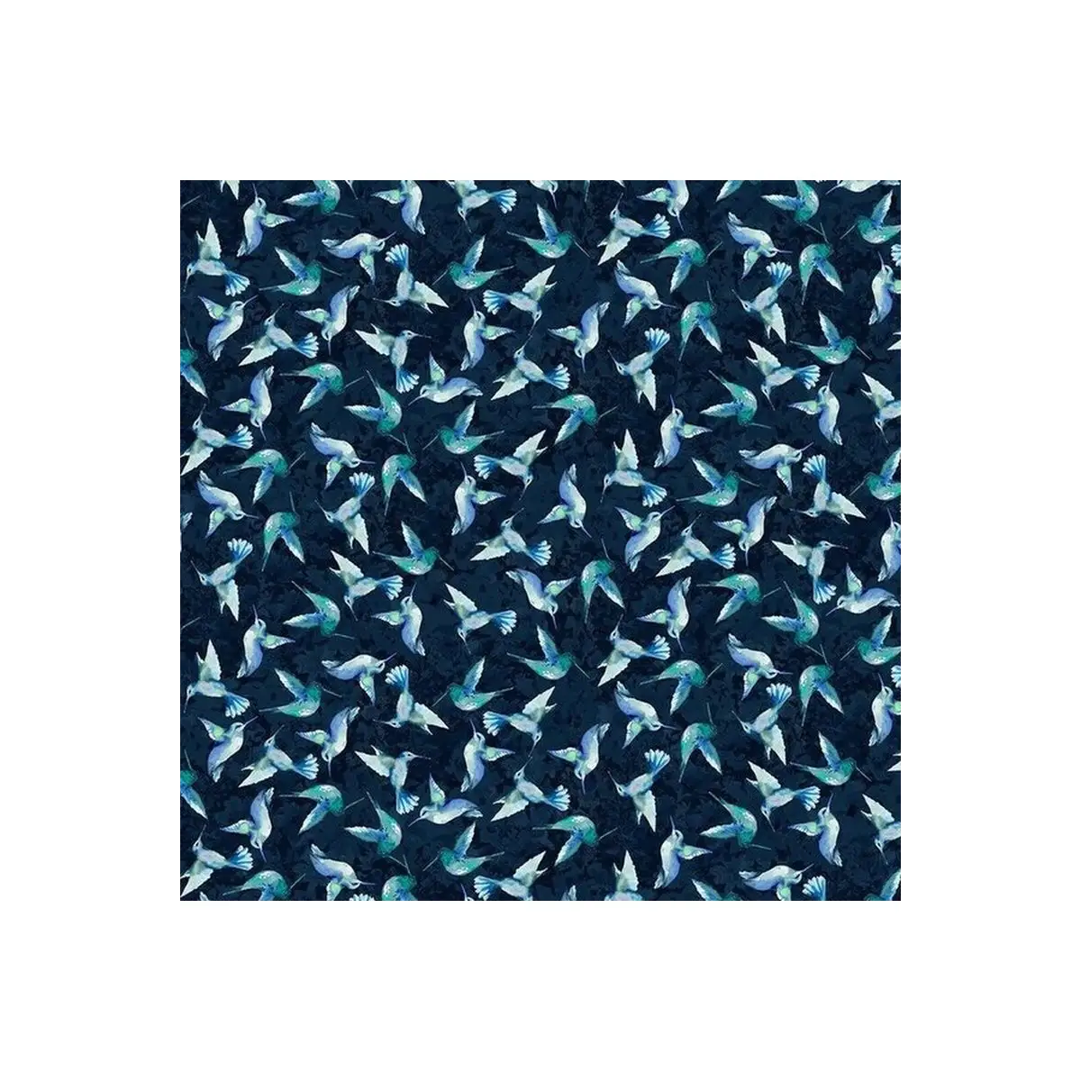 Midnight Sapphire Tossed Hummingbirds