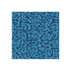 Midnight Sapphire Wavy Stripe with Abstract Dots