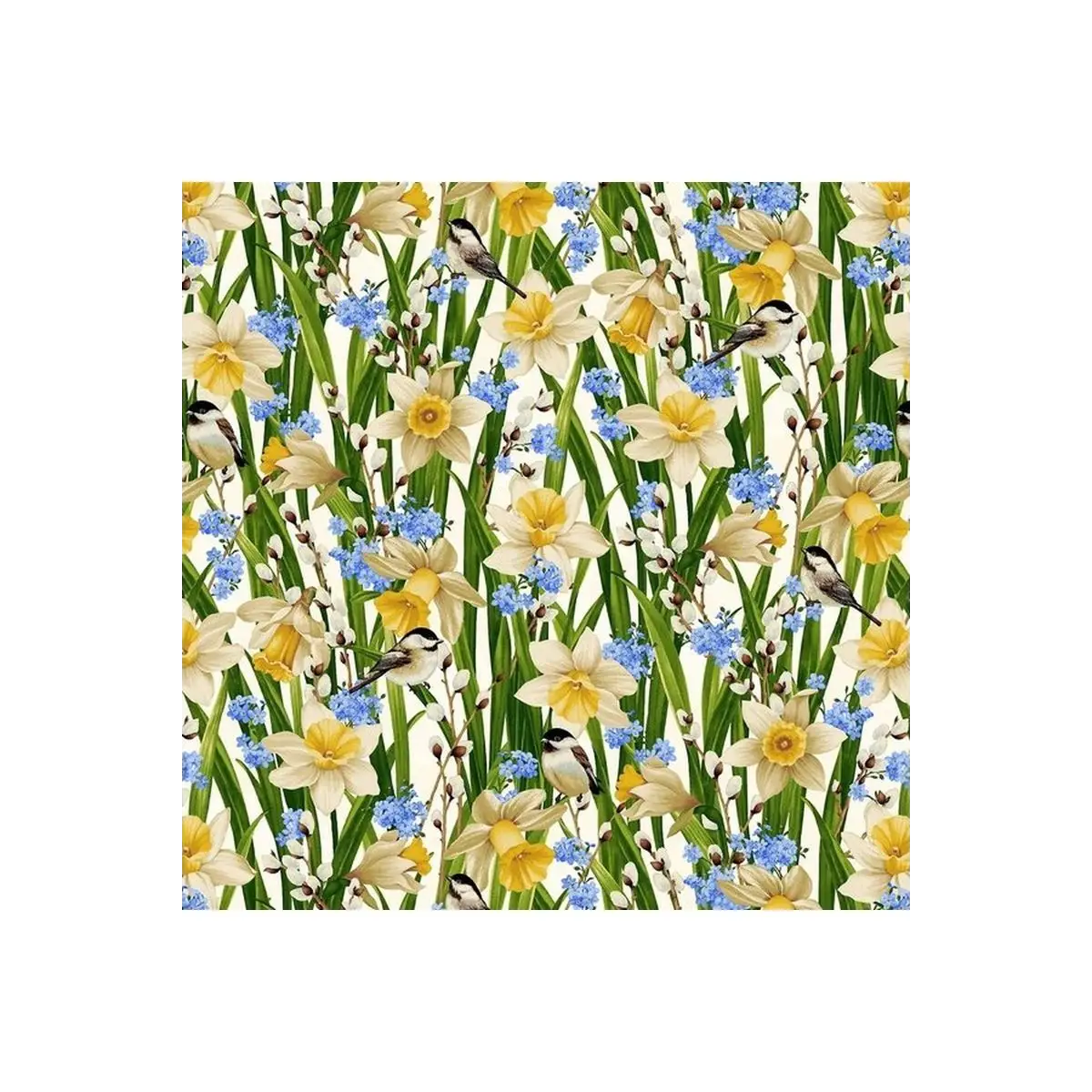 Nature's Affair, Daffodils Allover - 3155-33