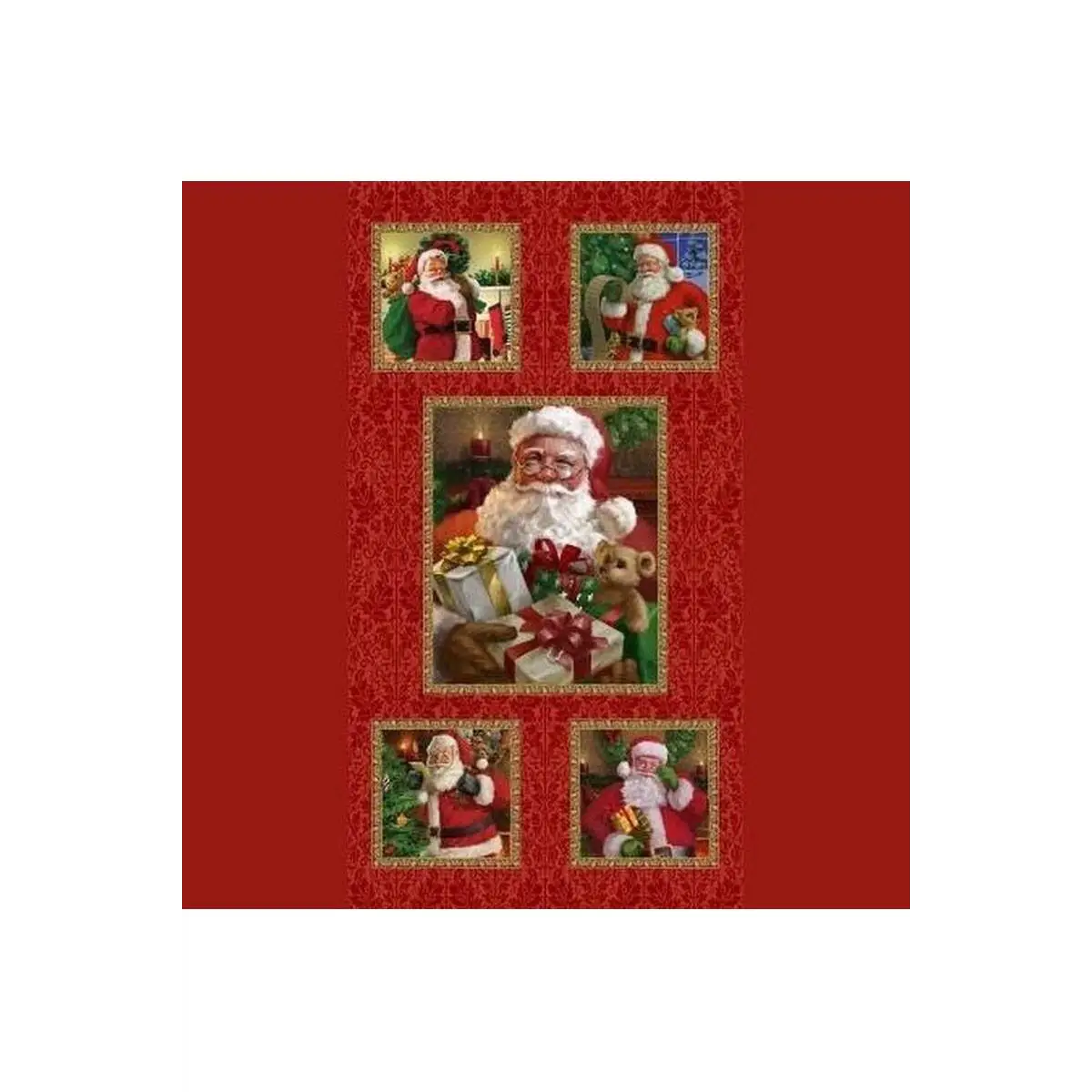 Red Christmas Santa Block Panel