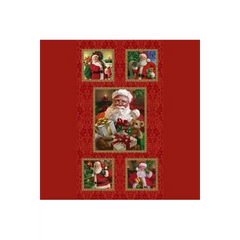 Red Christmas Santa Block Panel