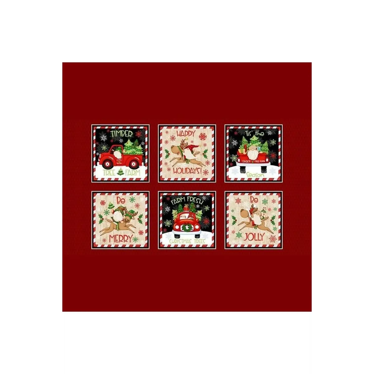 Timber Gnomies Tree Farm 6inch Block Repeat - 301-88