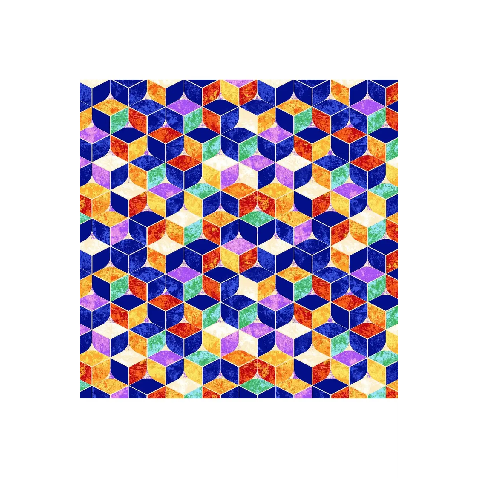 Fabric, Henry Glass & Co. Fabrics, Tumbling Blocks Wideback - 3098W