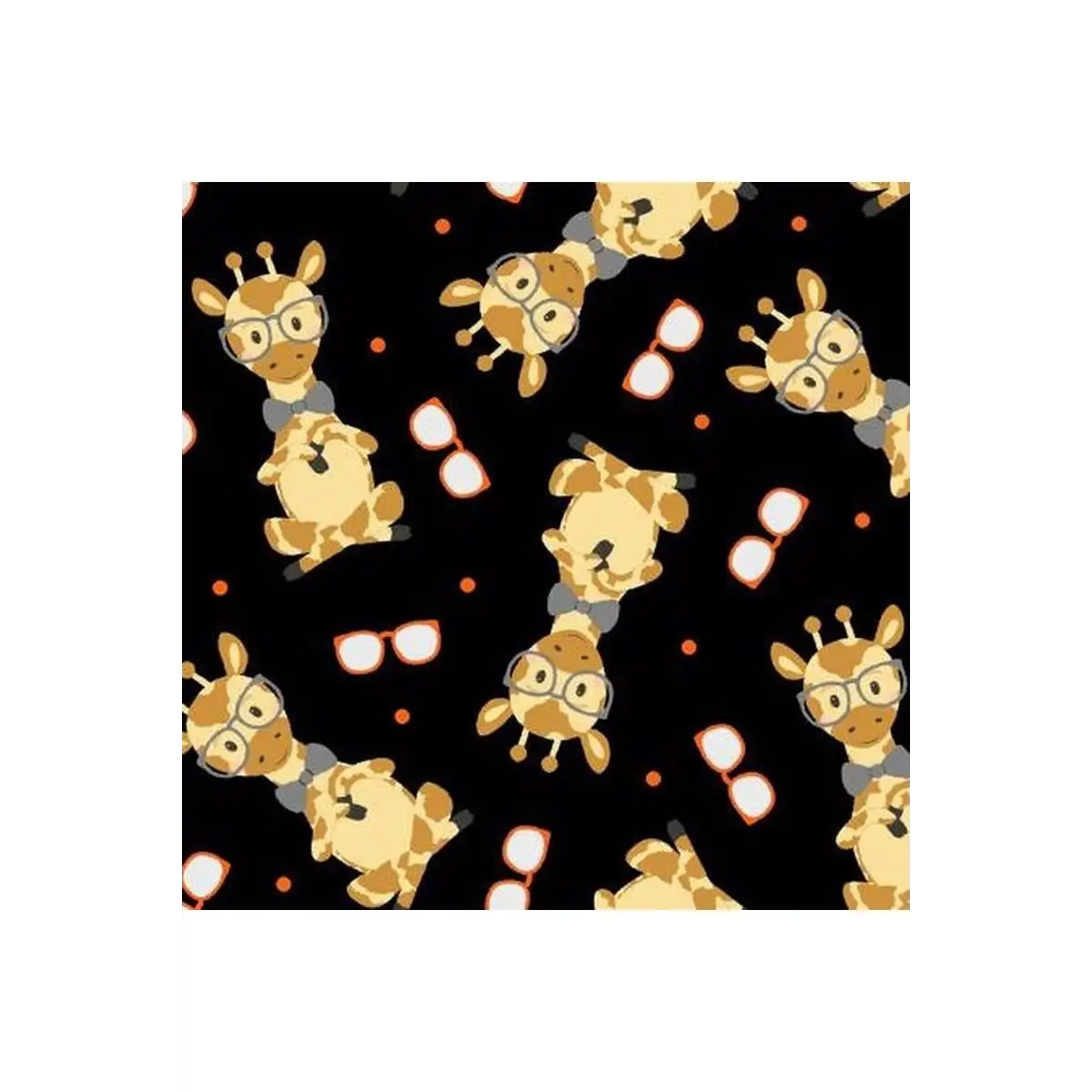 Wild & Free Black Tossed Giraffes