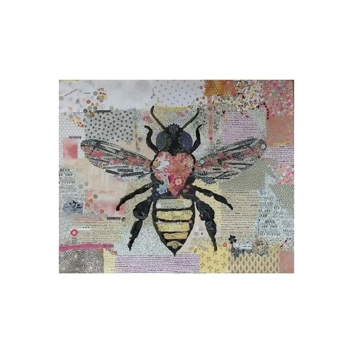 Honey Bee Collage Pattern