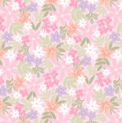 Daisy&Lilly-Lillies,Pink (Sold By 1/2 Meter)