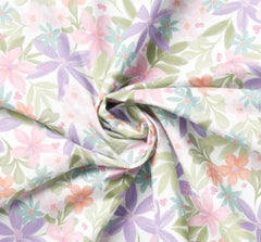 Daisy&Lilly-Lillies,White (Sold By 1/2 Meter)
