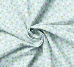 Daisy&Lilly-Star Doodles, Light Blue (Sold By 1/2 Meter)