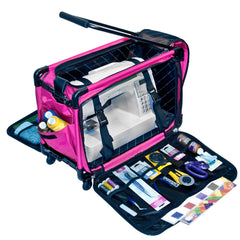 Tutto Sewing Machine Case On Wheels Large 22in Pink