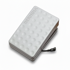 White inflatable mattress with 'BERNINA' branding on a light gray background