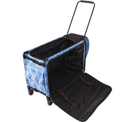 Tutto Sewing Machine Case On Wheels Extra Large 24in Blue Diamond