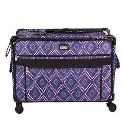 Tutto Sewing Machine Case On Wheels 2X Large 28in Purple Diamond