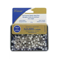 KLASSE´ All Purpose Plastic Head Pins White 170pcs - 38mm 11?2?
