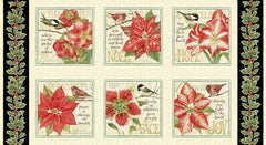 Henry Glass & Co. Fabrics, Holiday Botanical Collection - Panel (Sold By 1/2 Meter)