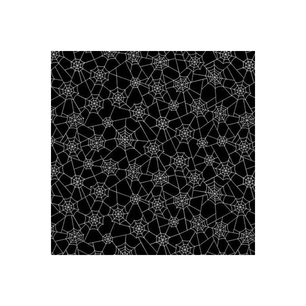 Black Spider Webs Glow in the Dark fabric