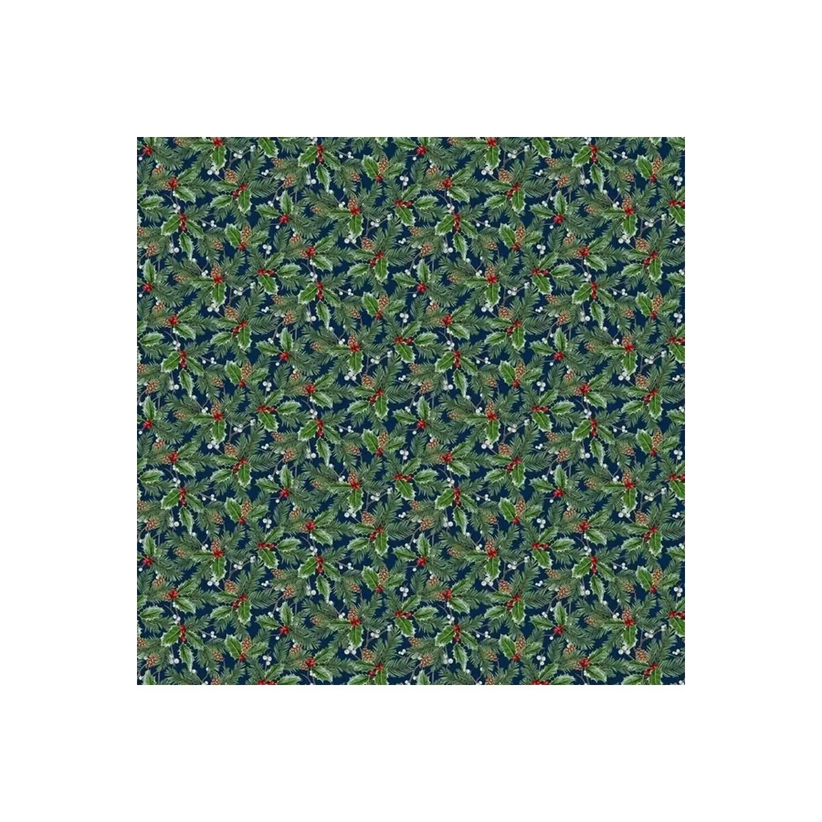 Christmas Traditions Holly Navy Multi - 24551-49