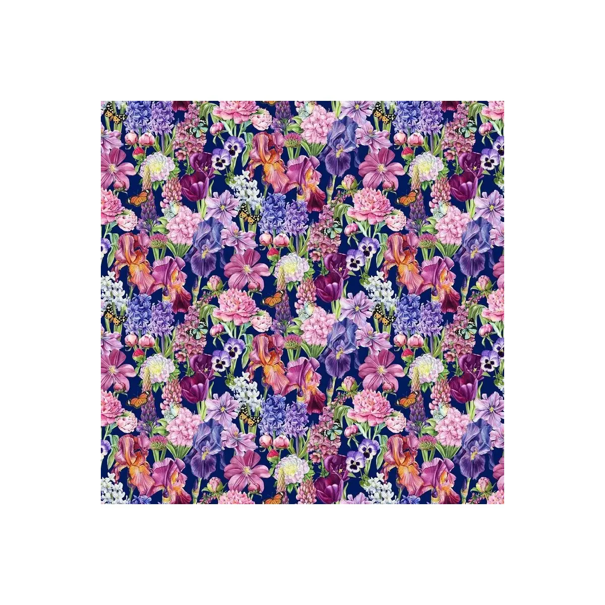 Fabric, Northcott - Deborah's Garden, LG Packed Floral Navy - DP25590-49