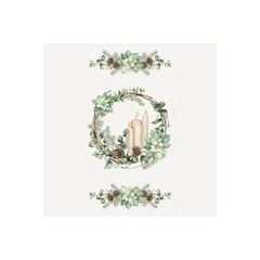 White Linen Christmas White Linen Panel - 25426-10