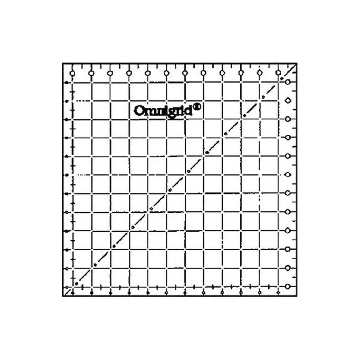 OMNIGRID RULER 12-1/2 X 12-1/2 SQUARE yellow