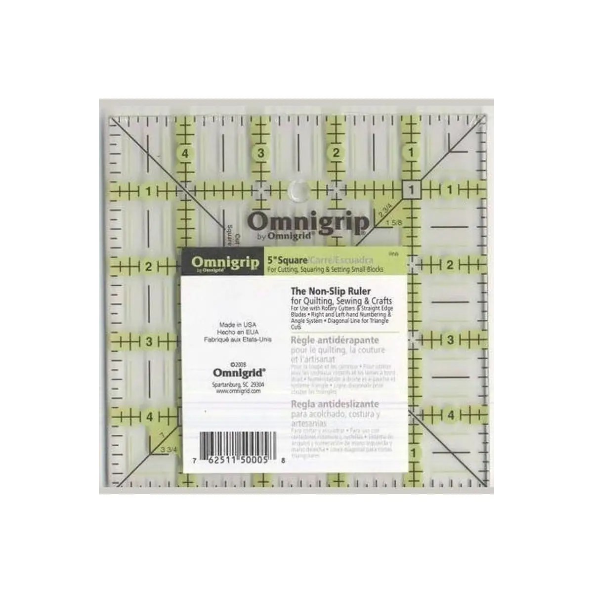 Omnigrid 5" Square No-Slip Ruler