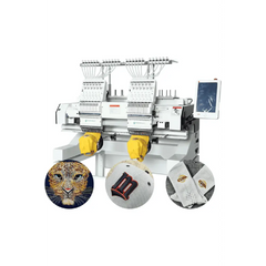 Promaker M-1502 Twin Head 15 Multi Needle Embroidery Machine, Incl Optional Accessories & Stand