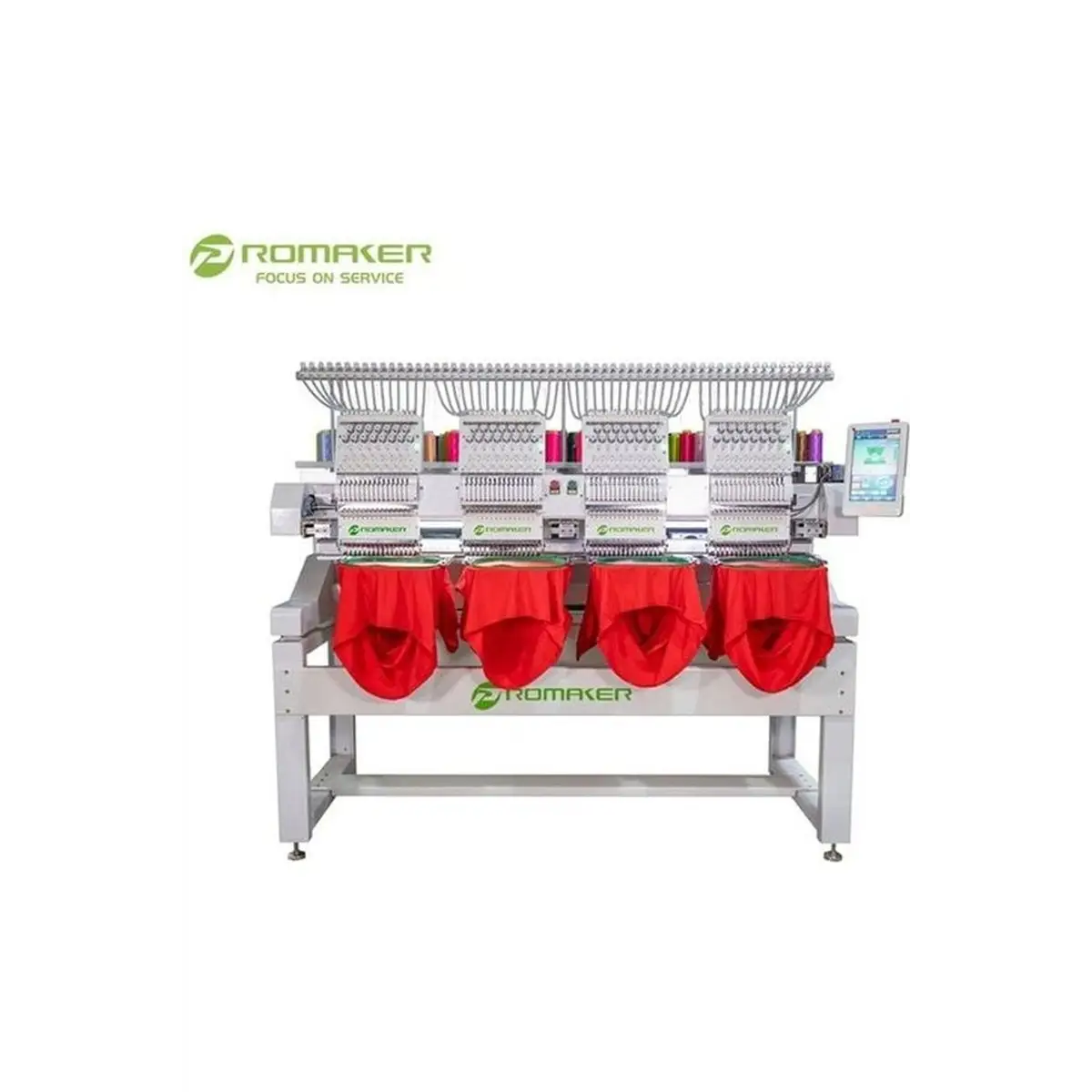 Promaker S-1504 Four Head 15 Multi Needle Embroidery Machine, Incl Optional Accessories & Stand