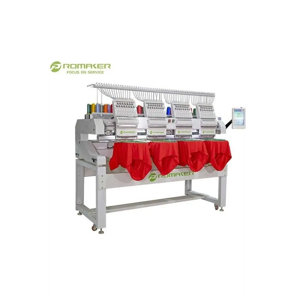 Promaker S-1504 Four Head 15 Multi Needle Embroidery Machine, Incl Optional Accessories & Stand