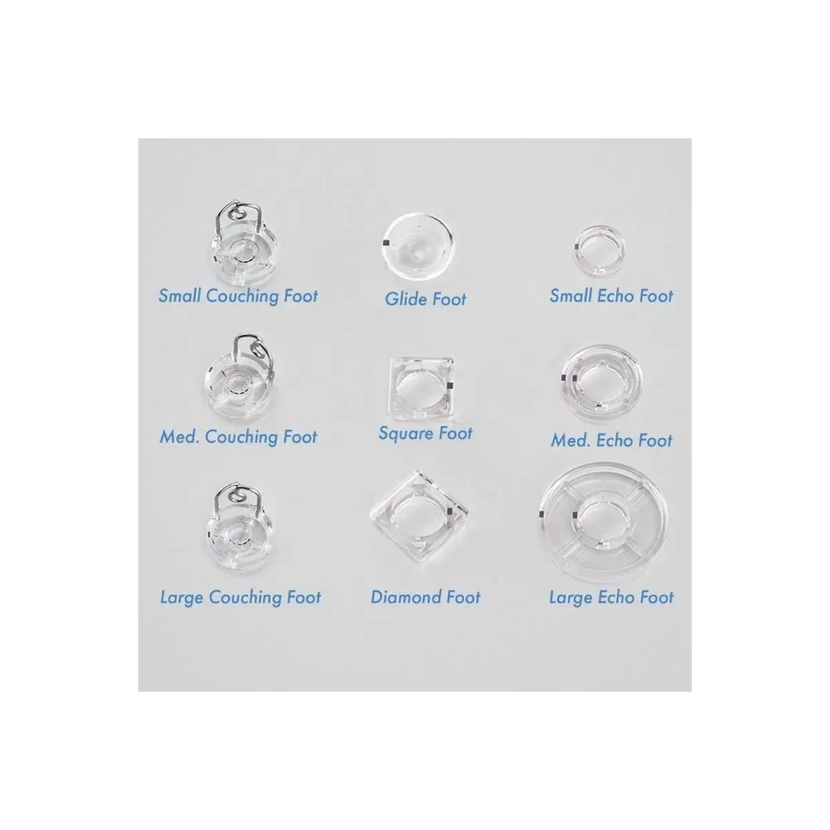 Grace Q'nique 9 Piece Plastic Foot Set