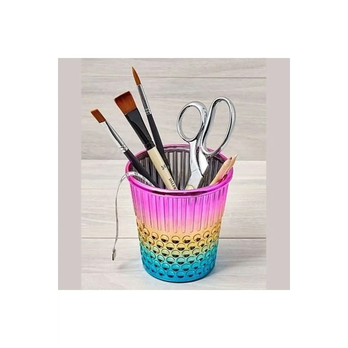 Rainbow Thimble Craft Container