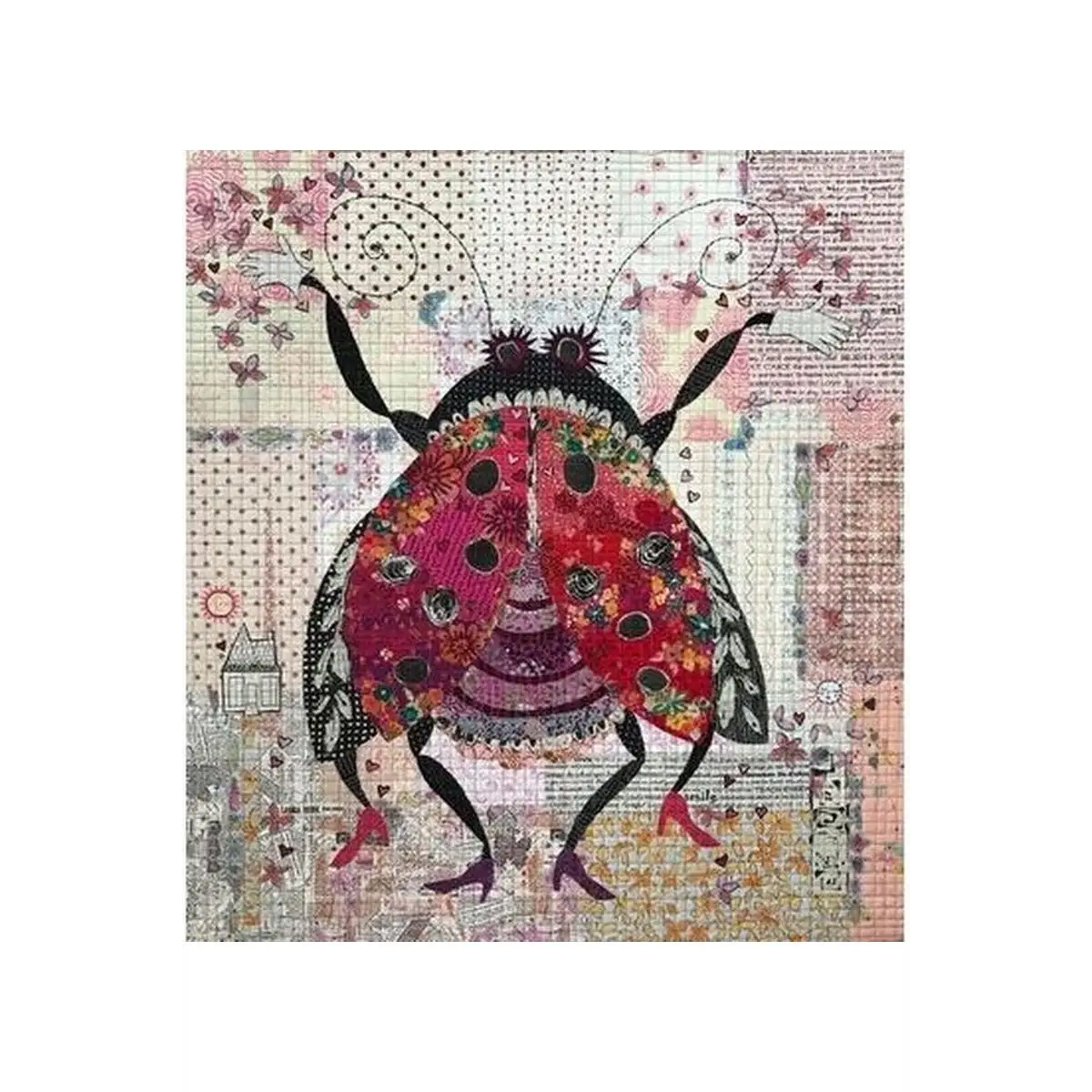 Scarlett The Lady Bug Collage Pattern