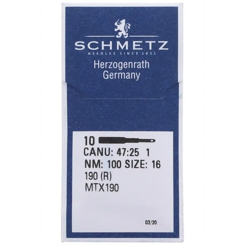Schmetz 190 R MTx190 Industrial Needles - 10/Pkg
