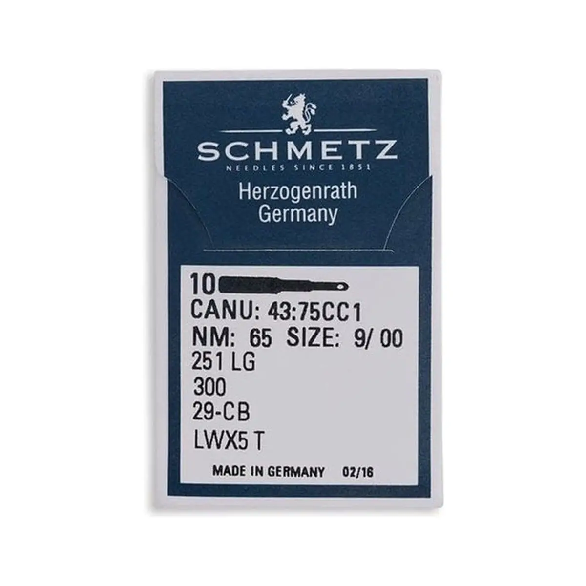 Schmetz Industrial Needles - System: 251LG Long, 10/Pack