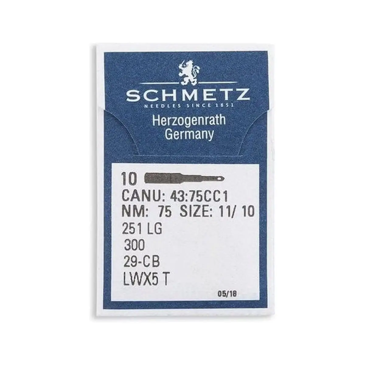 Schmetz Industrial Needles - System: 251LG Long, 10/Pack