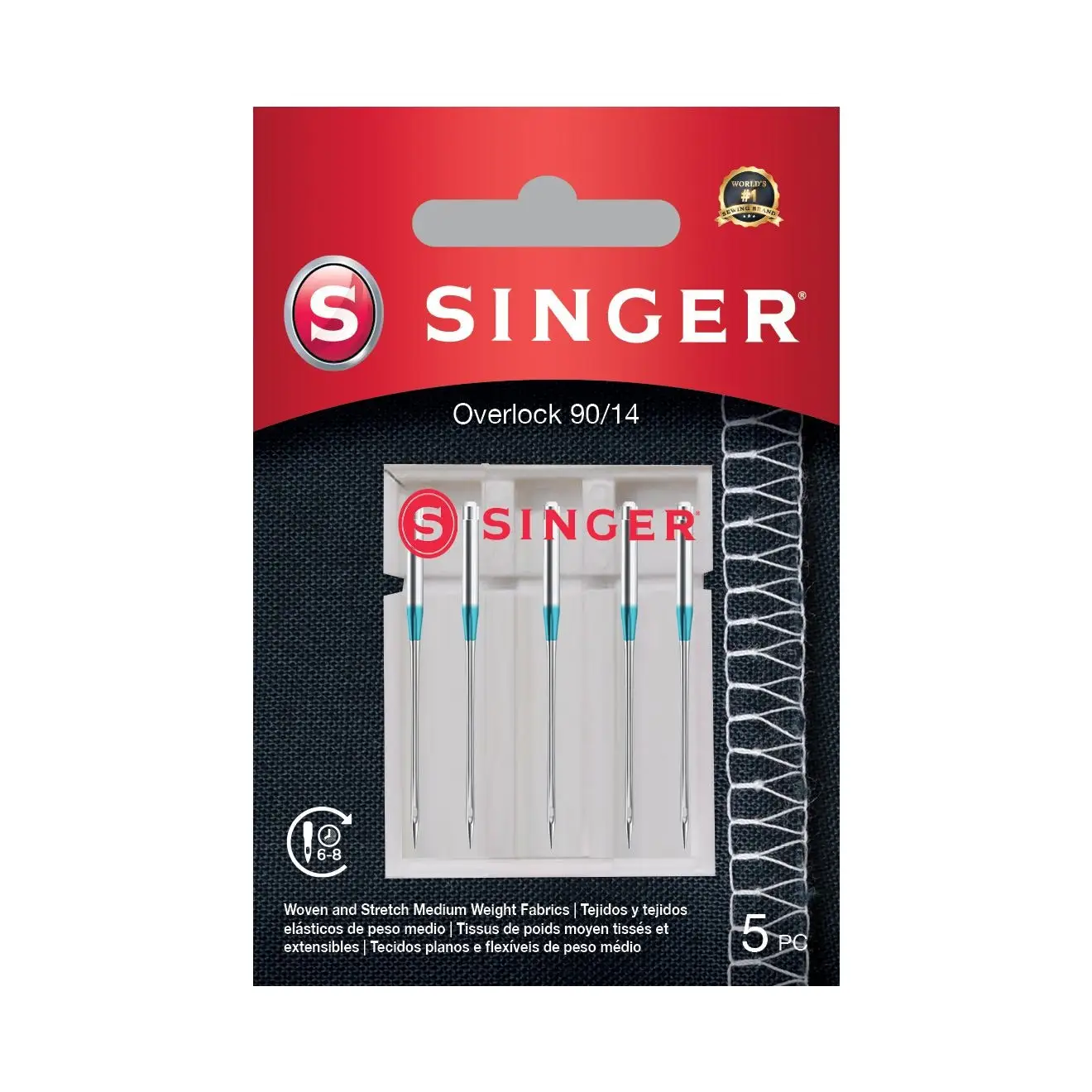 Singer Serger/Overlock Needles 90/14-5/PKG - Overlock Needles