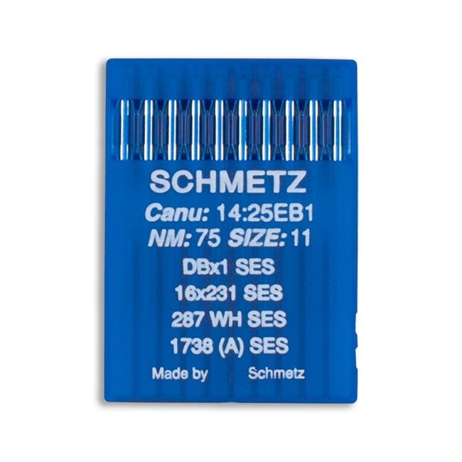 Schmetz Straight Stitch Industrial Needles - DBx1 SES, 287 WH SES - (10/PKG)