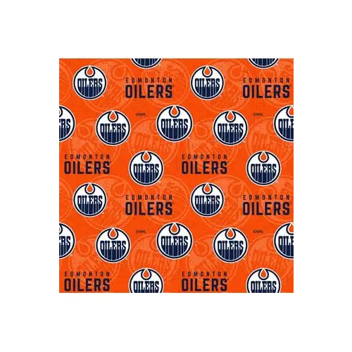 Fabric, Sykel Enterprises Fabric, NHL Edmonton Oilers Flannel