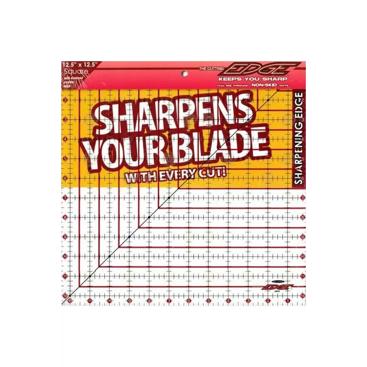 The Cutting Edge Clear Sharpening Edge Ruler 12-1/2in Square