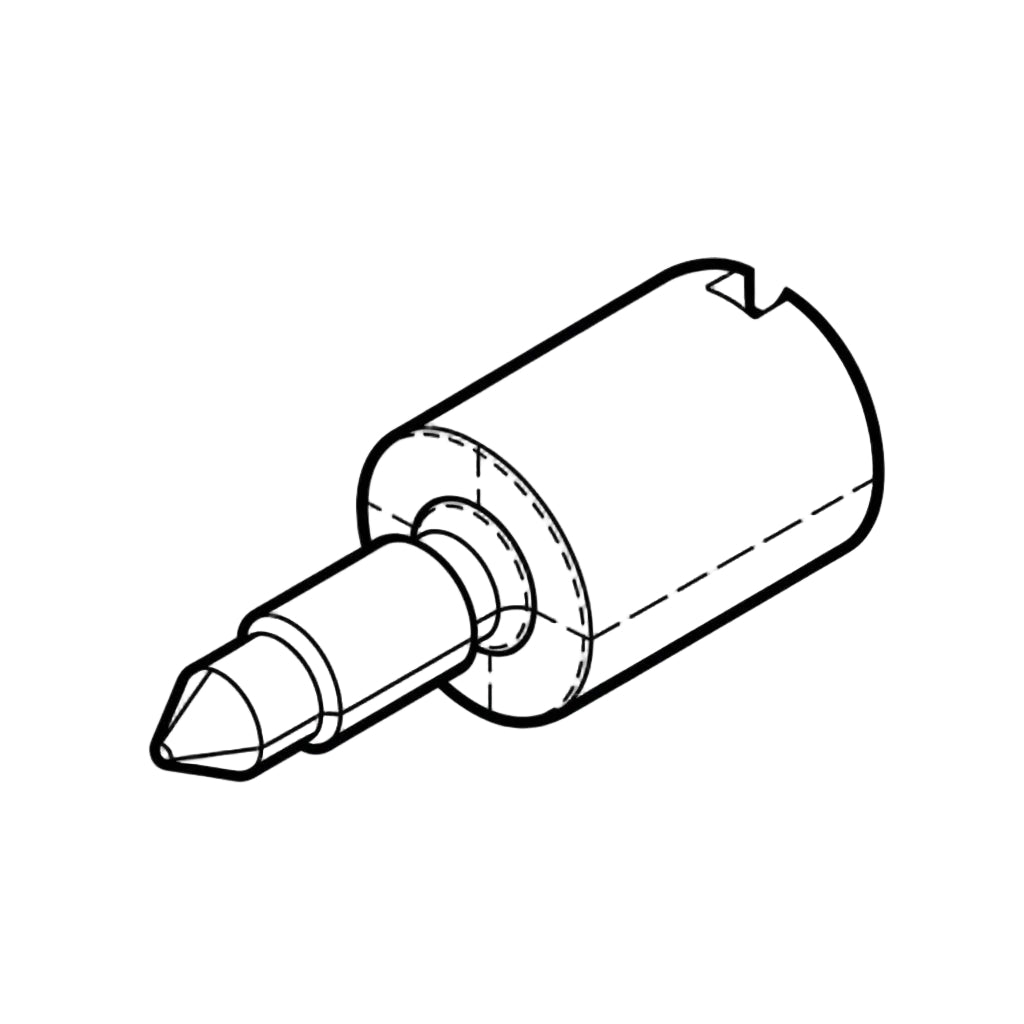 Line drawing of a screwdriver bit on a white background