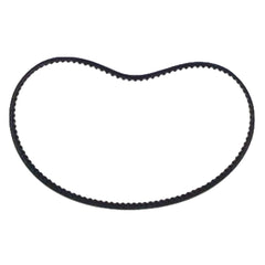 Black timing belt on a light beige background