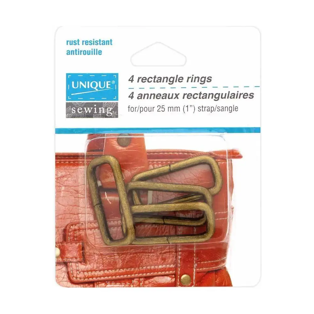 UNIQUE SEWING Rectangle Rings - 25mm 1? - 4 pcs.