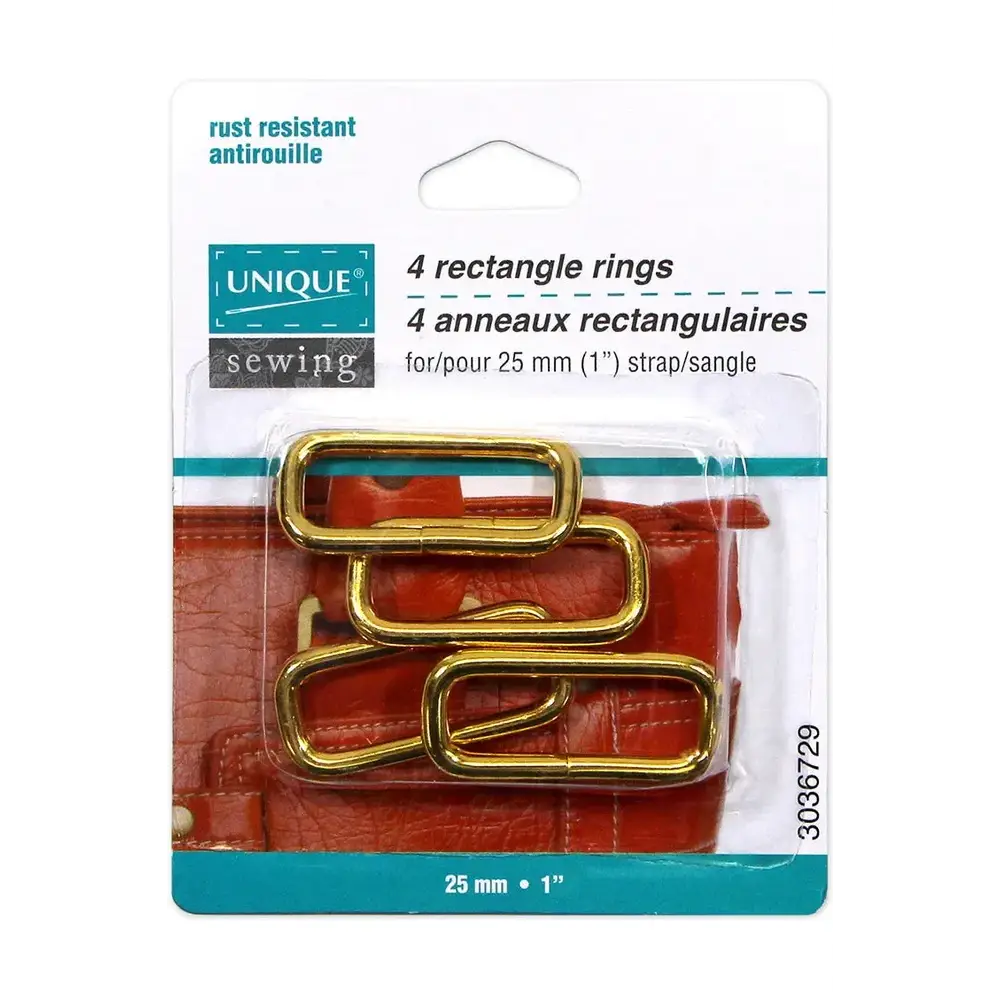 UNIQUE SEWING Rectangle Rings - 25mm 1? - 4 pcs.