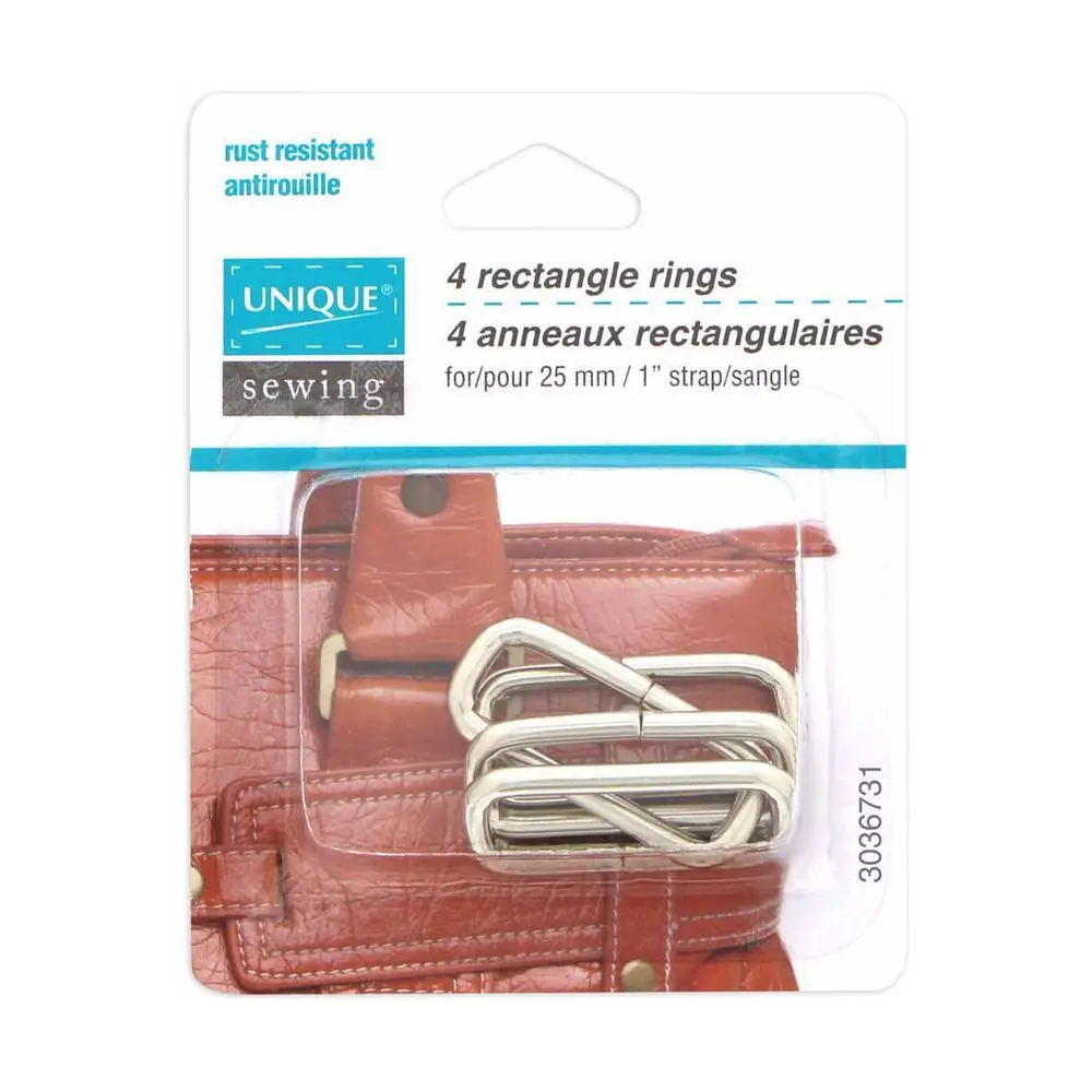 UNIQUE SEWING Rectangle Rings - 25mm 1? - 4 pcs.