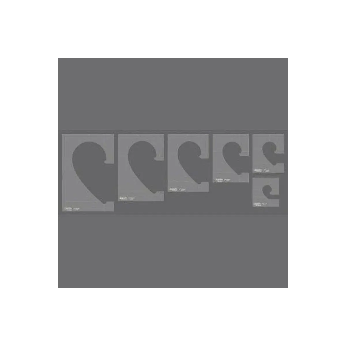 Westalee Heart Collection Template Set - Longarm