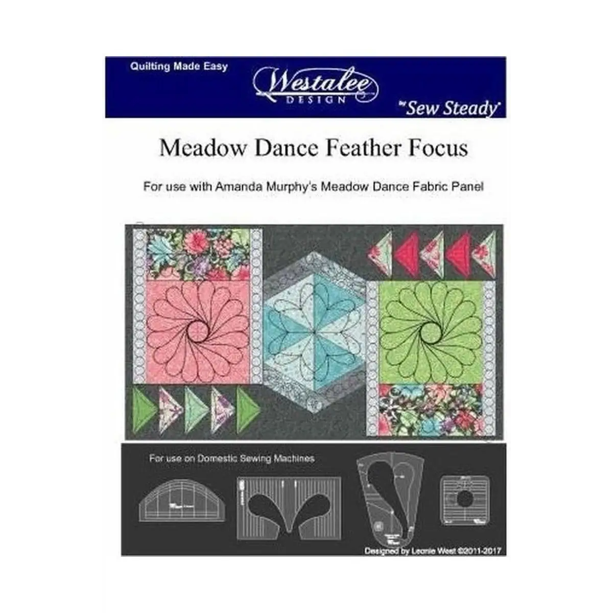 Westalee Template Set Meadow Dance Feather Focus